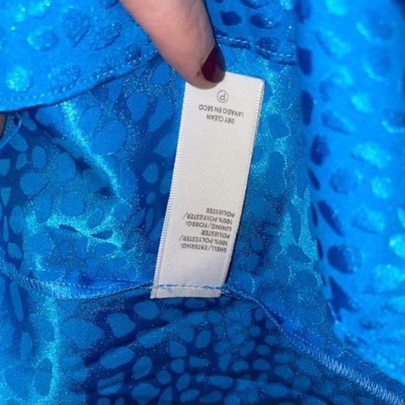 NWT Rebecca Minkoff Assymetrical Blue Leopard Pattern Skirt (XS) - Picture 2 of 3